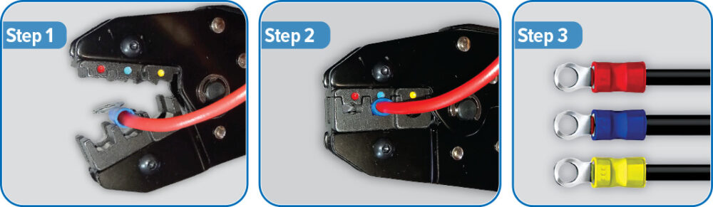 Kliješta za krimpanje izoliranih stopica i dr., 0.5-1.5mm², 2.5mm², 4-6mm² SAS Taiwan - Image 2