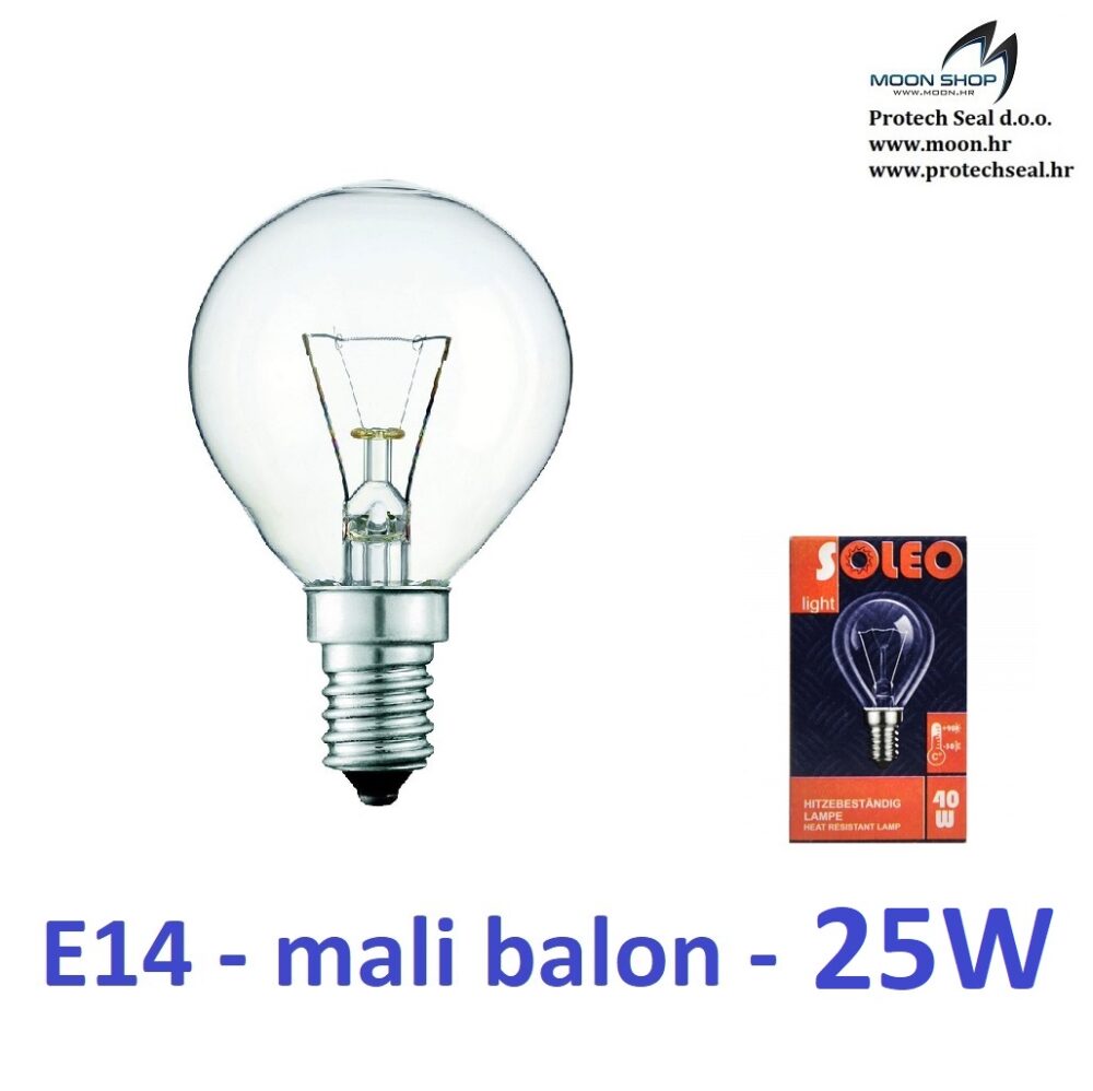 E14 mali balon 25W 230V, 10 kom