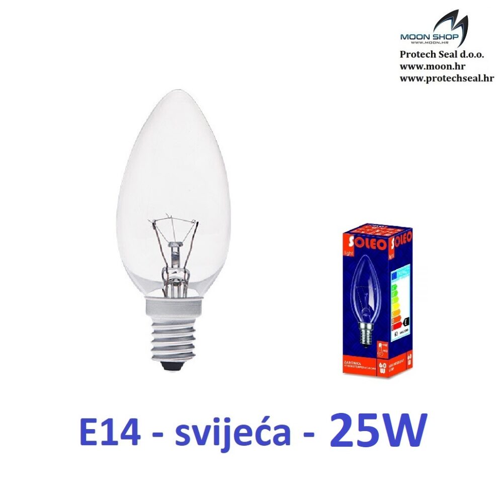 E14 svijeća 25W 230V, 10 kom