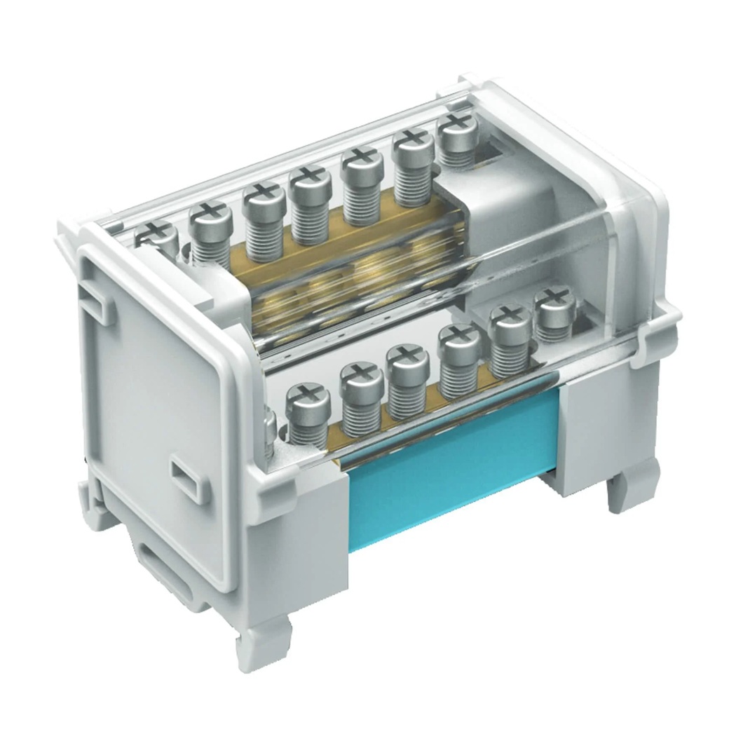 Distribucijski blok Arnocanali Italia – 2P / 2×7 otvora / 1 x 10 mm² / 6 x 6 mm² / 125A