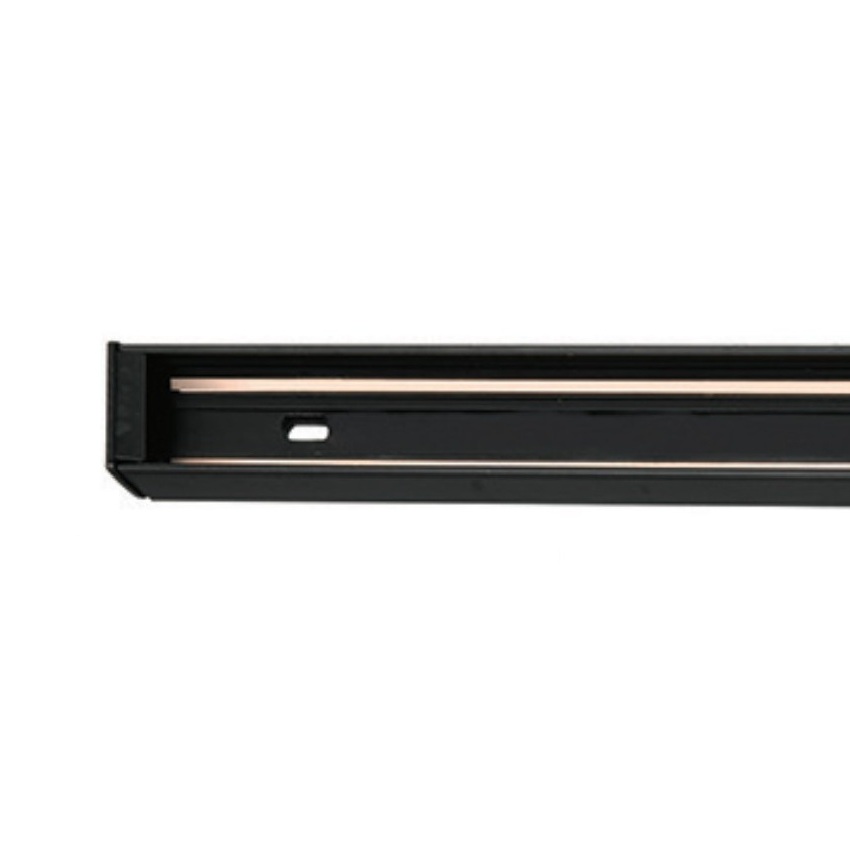 Slim-šina nadgradna 2m sa poklopcem i 2 završetka, black, 2000x28x8mm SMR (surface mounted rail)