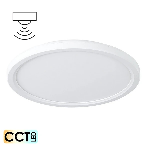 LED plafonjera senzor ultra slim, bijela, 24W, CCT sklopka, 3000K + 4000K + 6000K, 2160Lm, 300mm, IP20